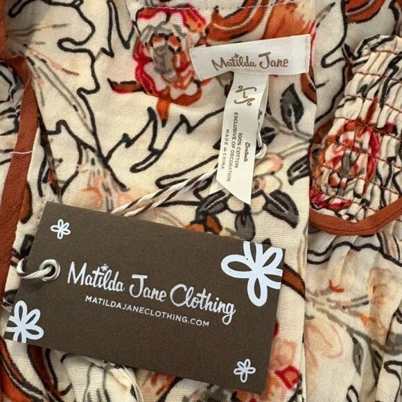 Matilda Jane Heart to Heart Meadow Brook Floral Gauze Blouse Size L Large NEW - Picture 3 of 6